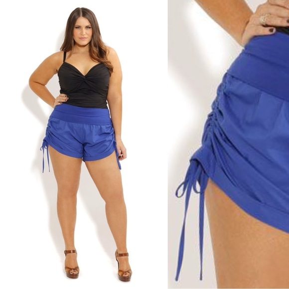 NWT CITY CHIC SHORT BEACH COLOUR INDIGO BLUE SIZE SMALL - Picture 1 of 4